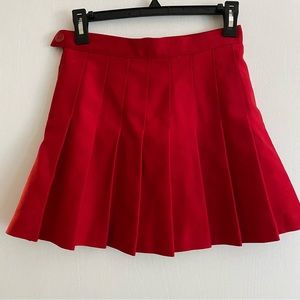 American Apparel Red Mini Tennis Skirt Size: S